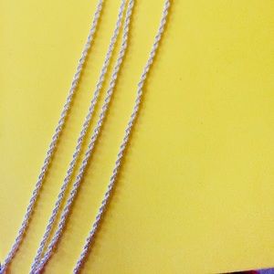 16” silver rope necklace